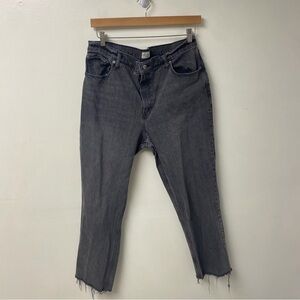 Abercrombie & Fitch The 90’s Straight Ultra High Rise Gray Black Size 16 Long‎